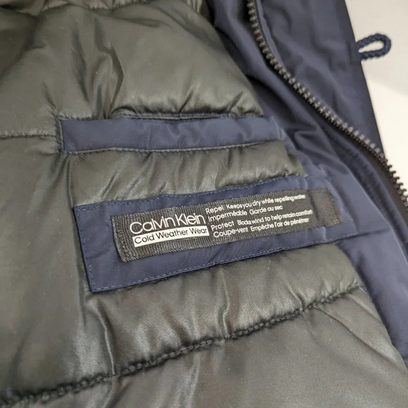 Calvin Klein Mens Winter Jacket Size Large Blue - Picture 16 of 16